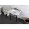 Kingston Brass 30 Carrara Marble Console Sink with Brass Legs, Marble WhiteOil Rubbed Bronze LMS3030MB5 - alternate 4